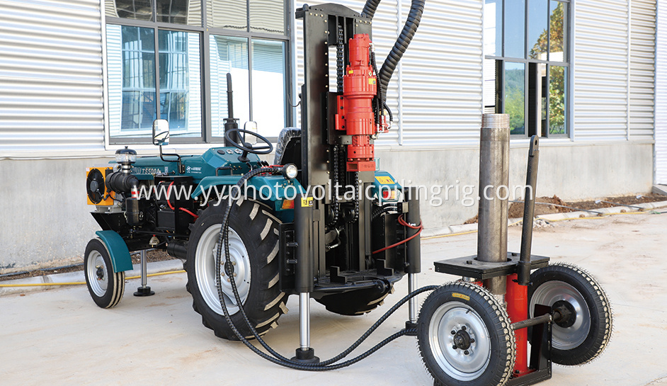 200m portable tractor type water well drilling rig 1